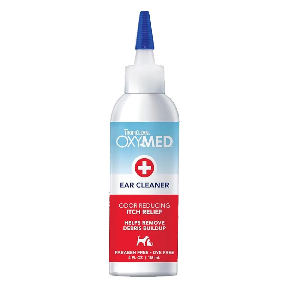 15% OFF: Tropiclean OxyMed Odor Reducing Ear Cleaner for Cats & Dogs 4oz