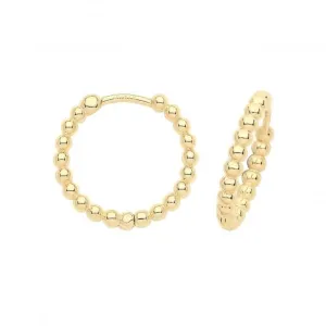 9CT Yellow Gold Bobble Clickers with Intricate Bobble Details