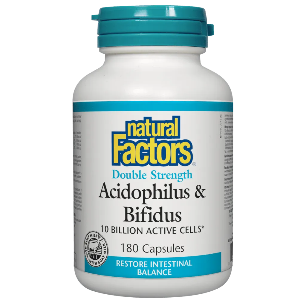 Acidophilus & Bifidus  Double Strength 10 Billion Active Cells Capsules