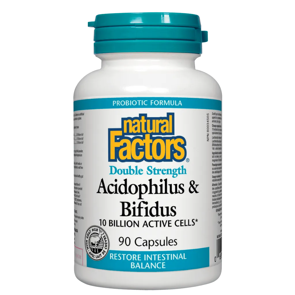 Acidophilus & Bifidus  Double Strength 10 Billion Active Cells Capsules