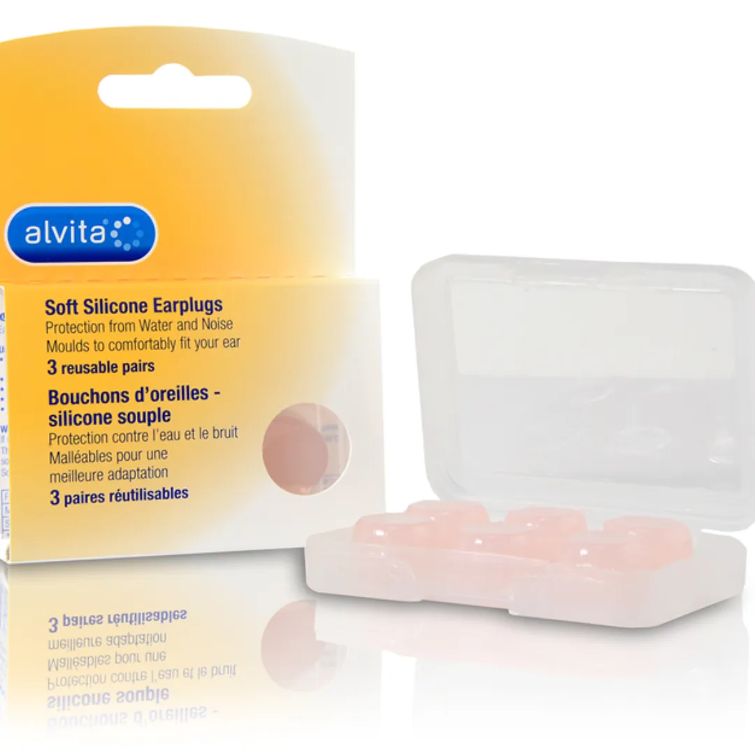 Alvita Soft Silicone Earplugs. Silicone Ear Plugs Pack of 3 (T)