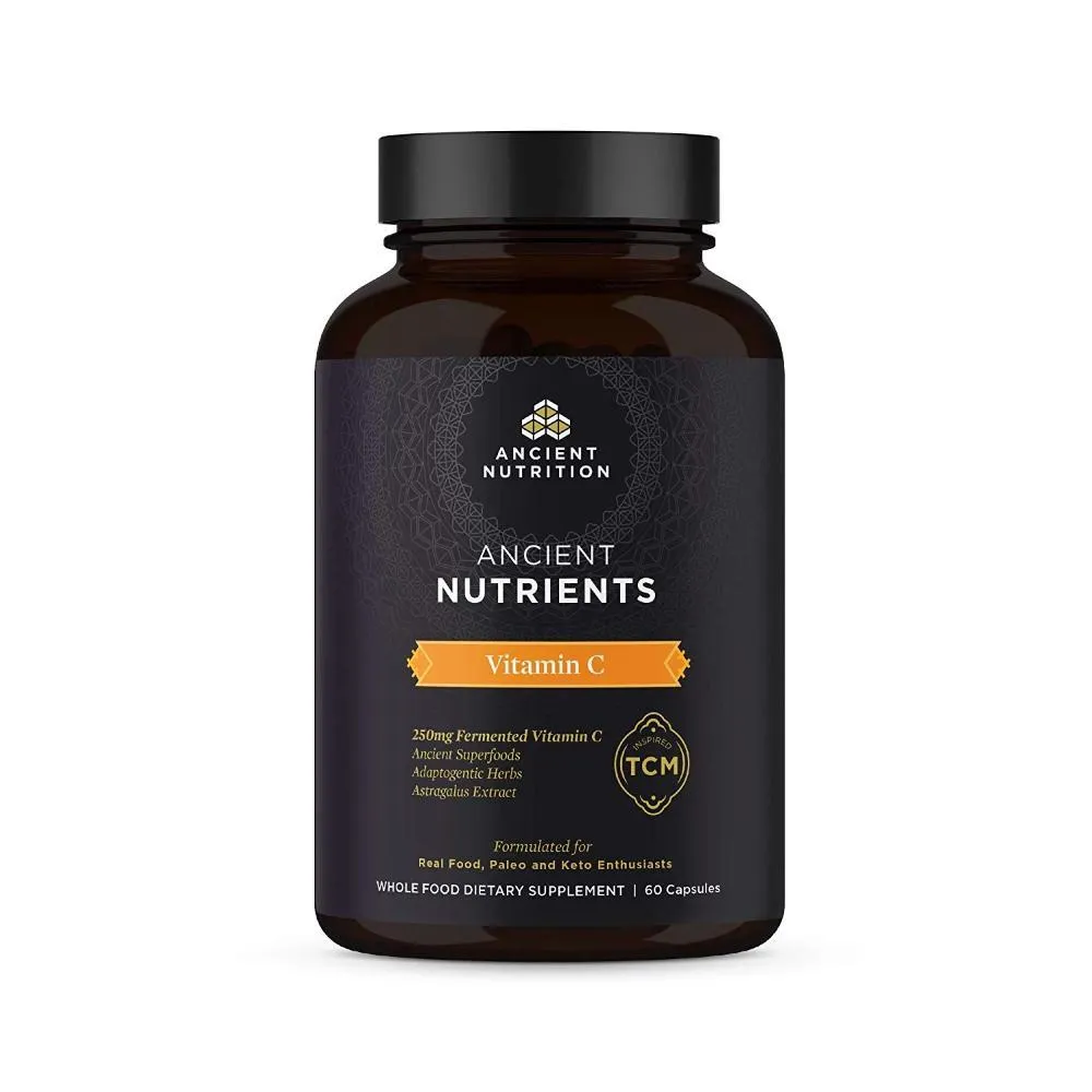 Ancient Nutrition Nutrients Vitamin C   Probiotics 60 Caps