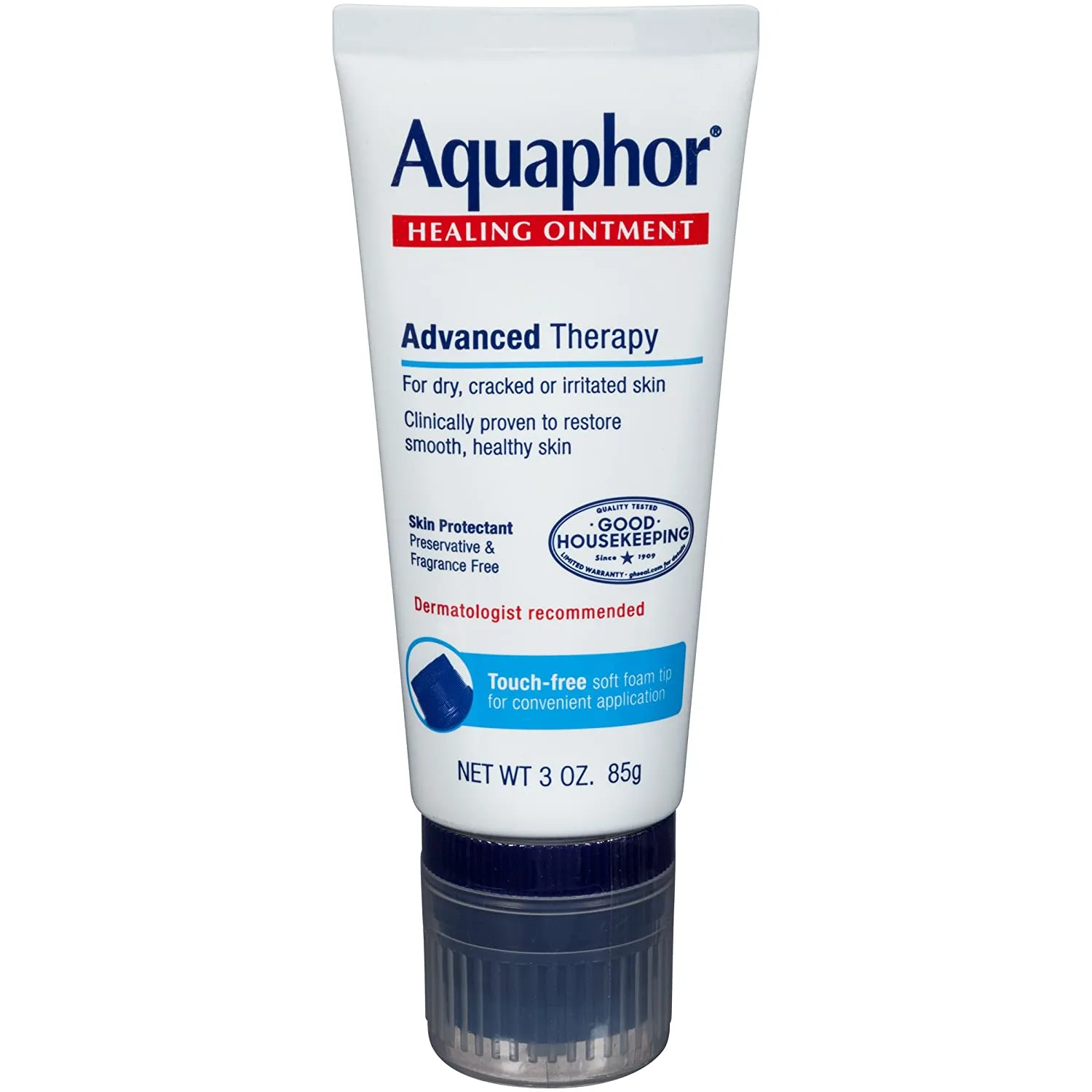 Aquaphor Healing Ointment with Touch Free Applicator For Dry & Cracked Skin - 3oz