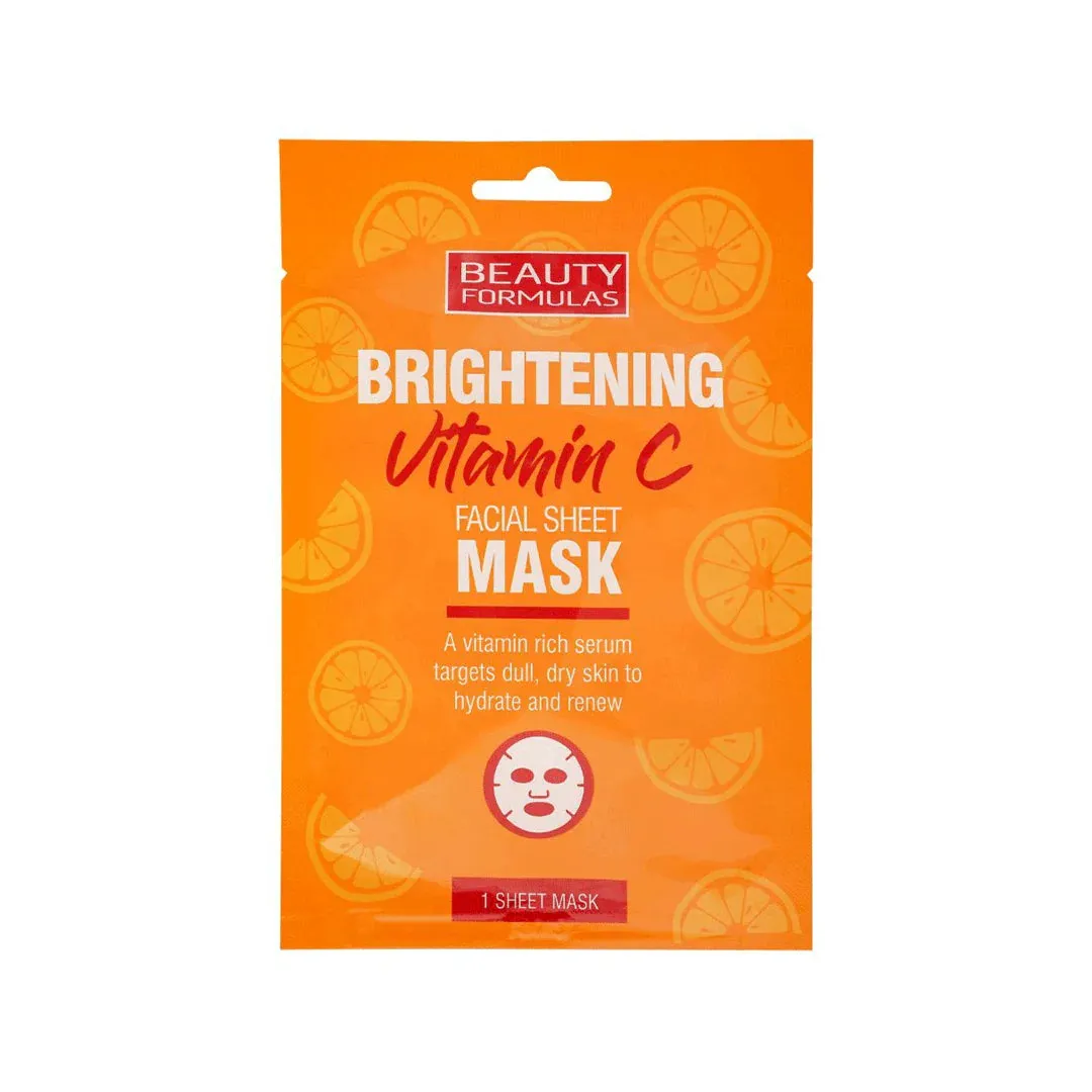 Beauty Formulas Brightening Vitamin C Facial Sheet Mask