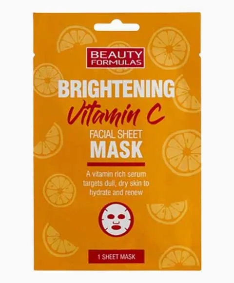 Beauty Formulas Brightening Vitamin C Facial Sheet Mask