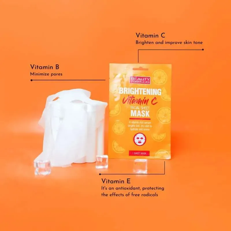 Beauty Formulas Brightening Vitamin C Facial Sheet Mask