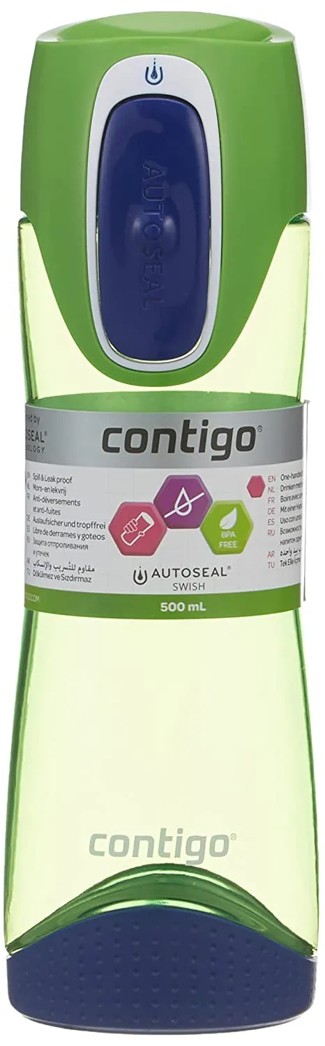 Contigo Autoseal Swish Water Bottles 17oz - Citron/Cobalt