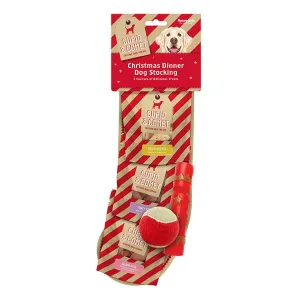 Cupid & Comet | Dog Festive Gift | Christmas Dinner Stocking with Treats & Toy