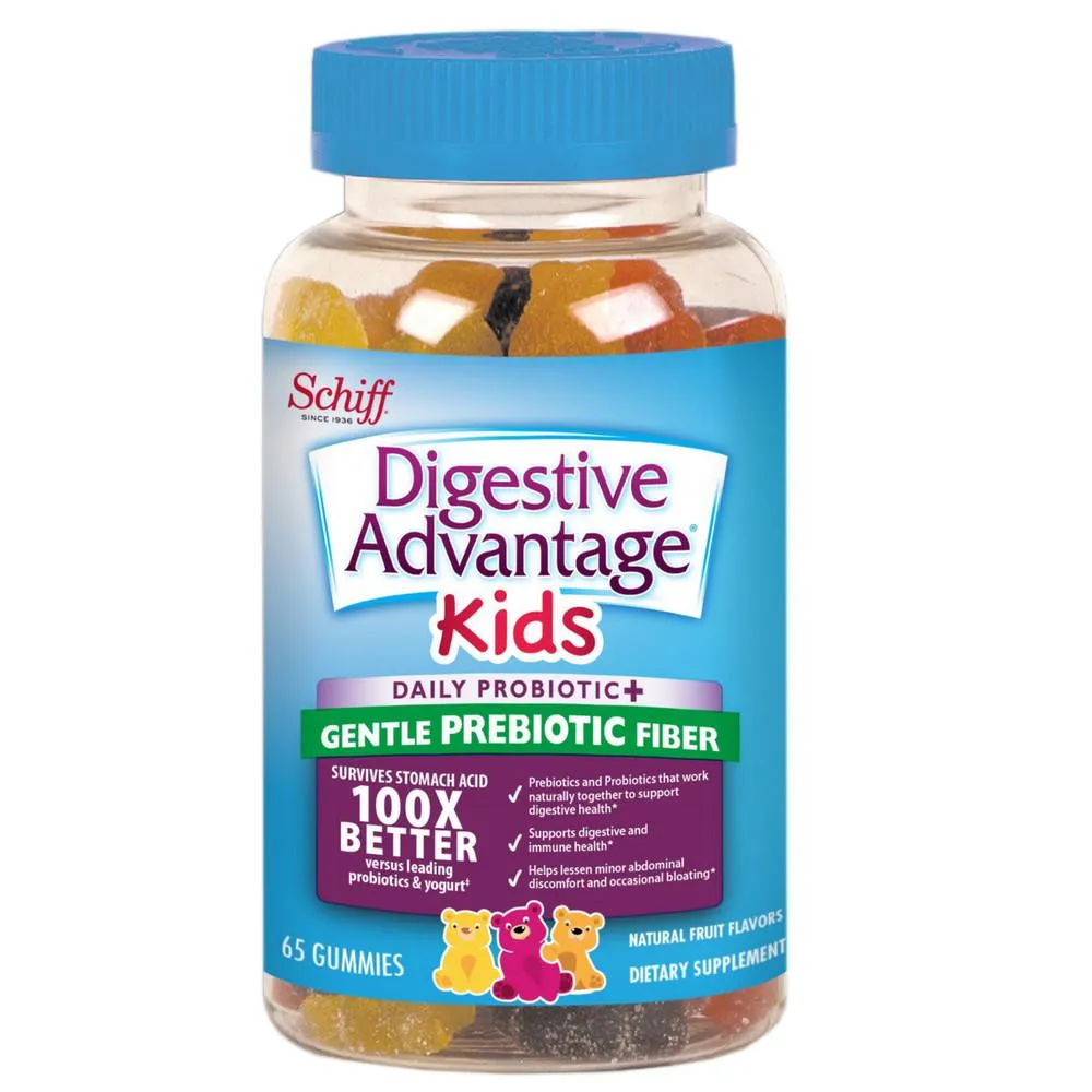 Digestive Advantage KIDS Prebiotic Fiber Plus Probiotic Gummies 65 ea