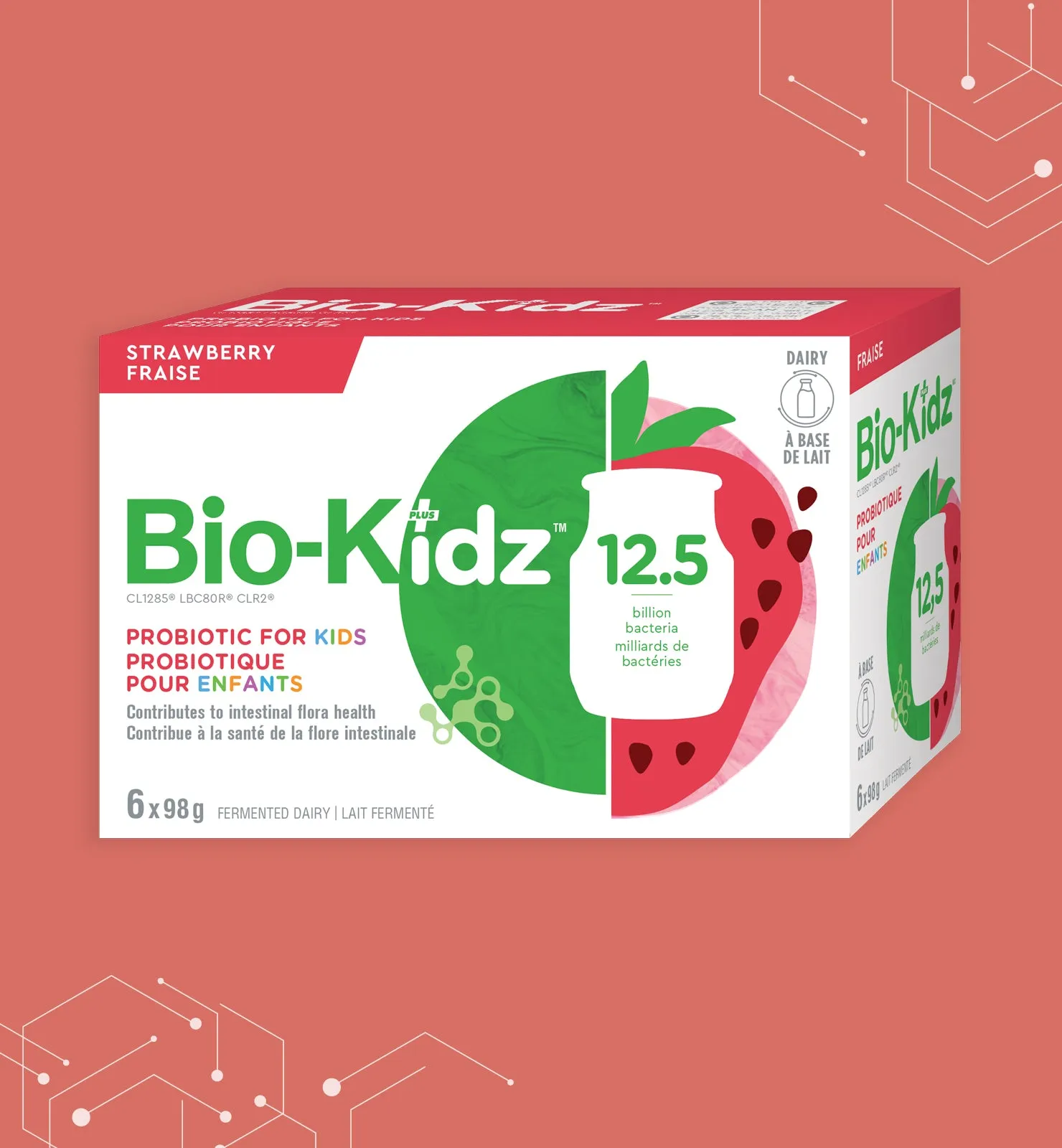 Drinkable Dairy Probiotic - Bio-Kidz Strawberry