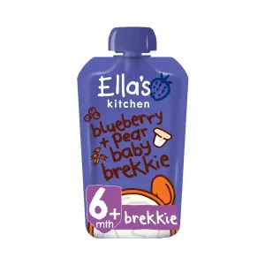 Ella's Kitchen Organic Blueberry & Pear Baby Brekkie Pouch 6  months 100g