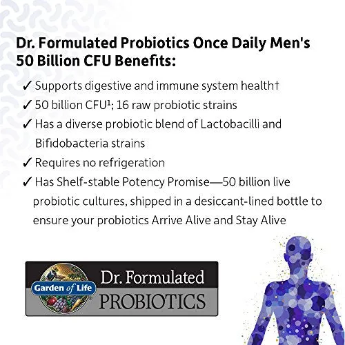 Garden of Life Dr. Formulated Probiotics for Men Once Daily 30 Capsules