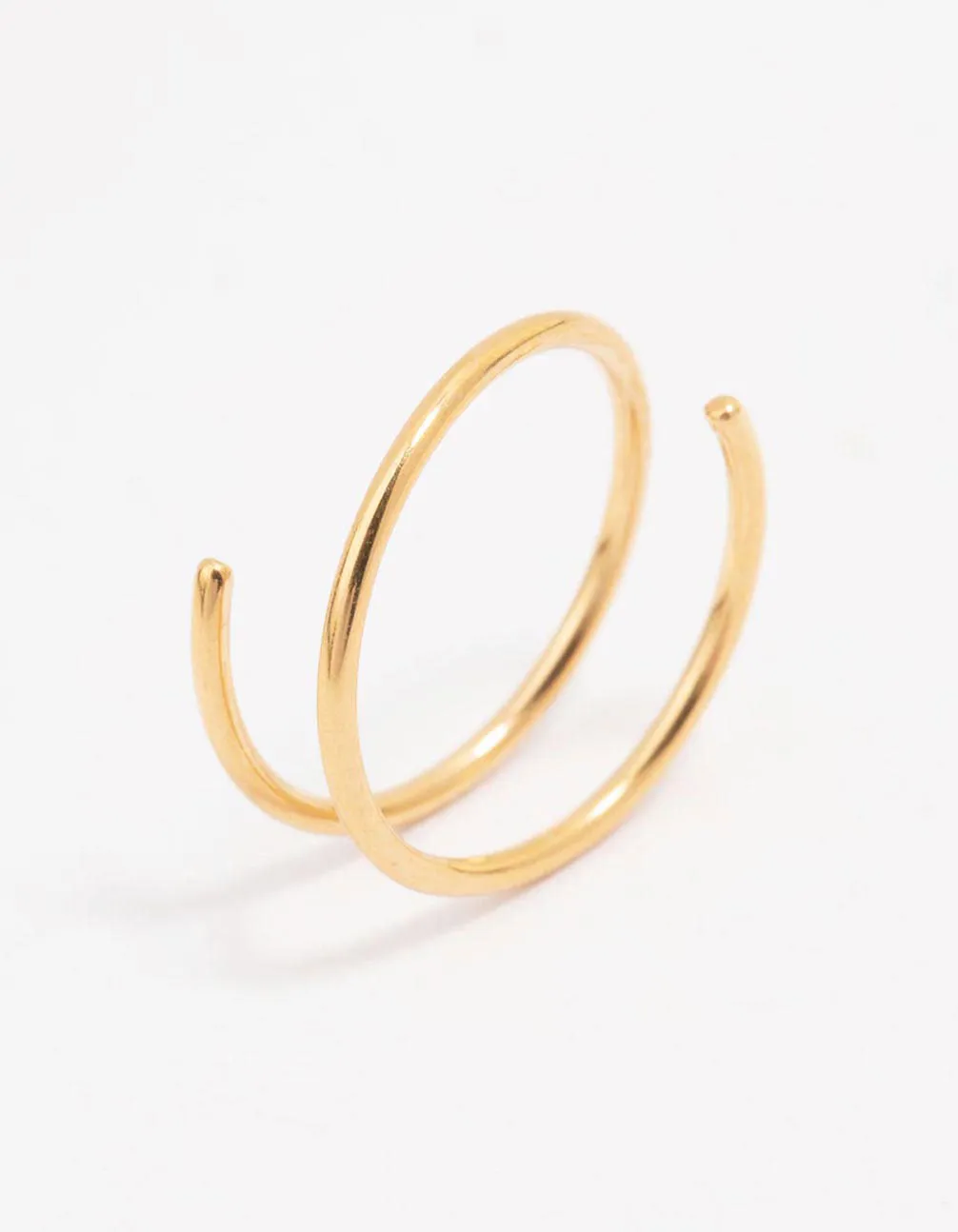 Gold Plated Titanium Twisted Nose Ring