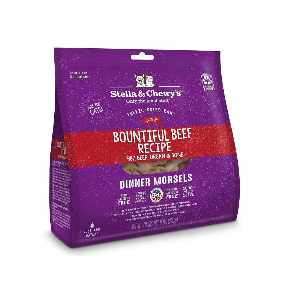 Grain Free Freeze Dried Bountiful Beef Dinner Morsels Cat Food