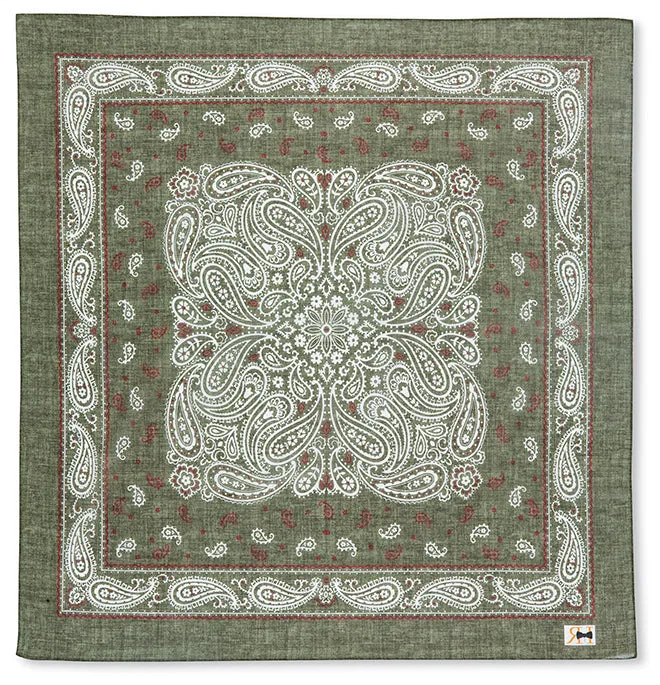 Green Paisley Bandana - 5614