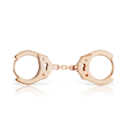 Handcuff Clickers with Short Chain Earring by Maria Tash in Rose Gold