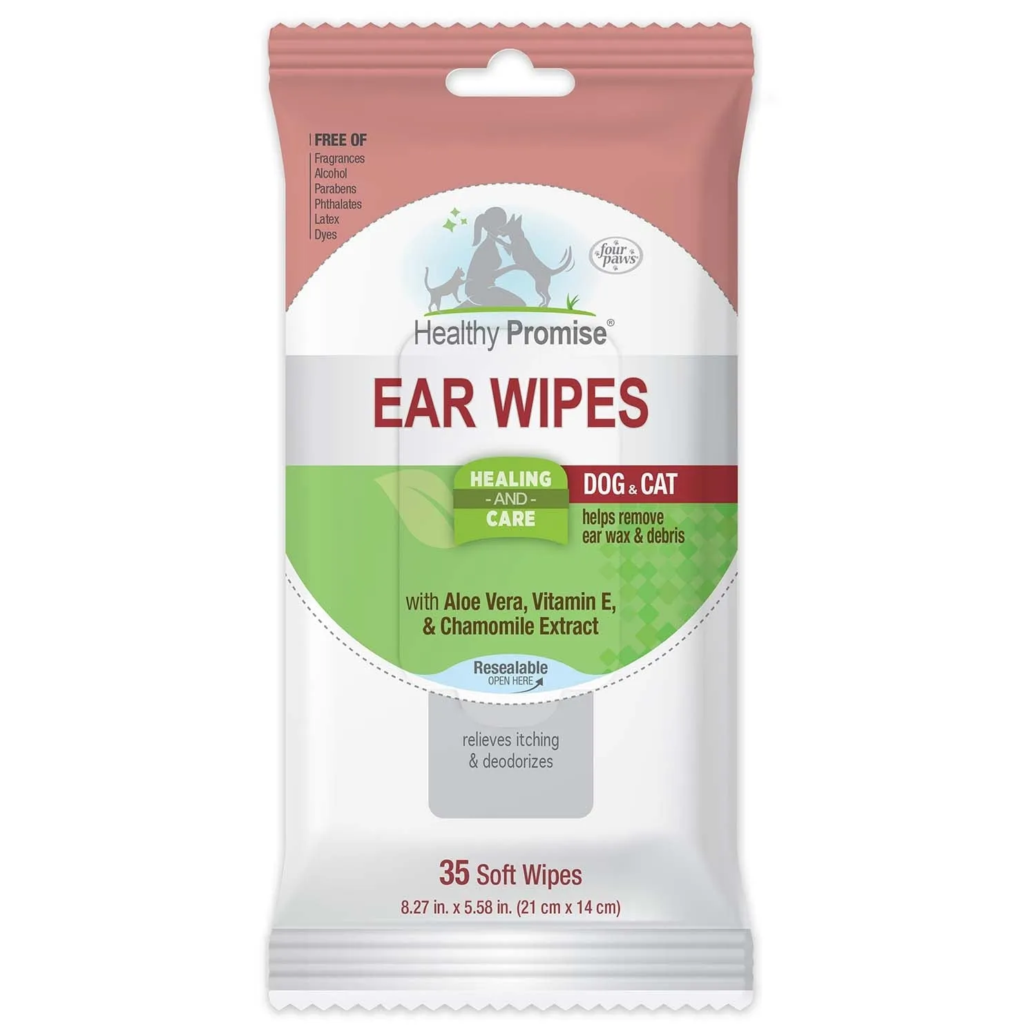 Healthy Promise Cat & Dog Ear Wipes, 35 ct