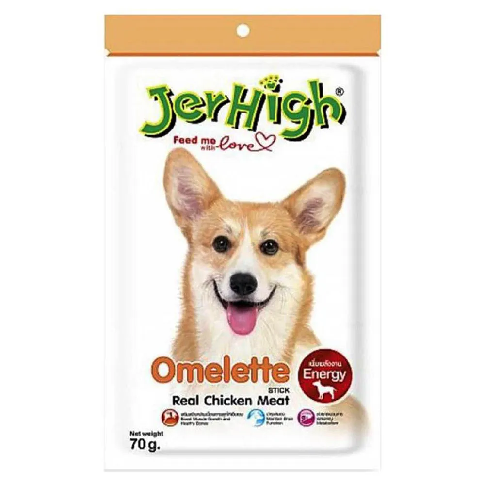 Jerhigh Dog Treat Omelette Stick 70g