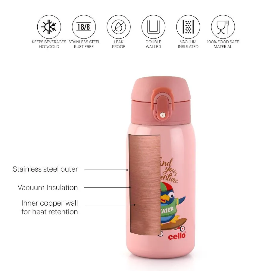 Junior 375 Hot & Cold Stainless Steel Kids Water Bottle, 375ml