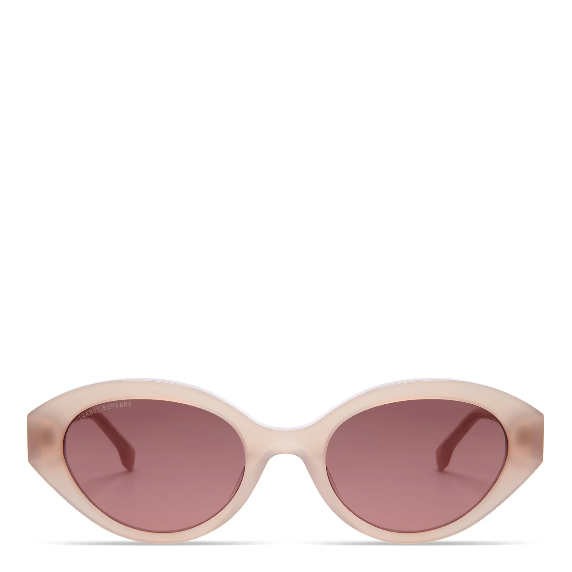 La Villette Rosaire soft pink oval sunglasses with pink lenses