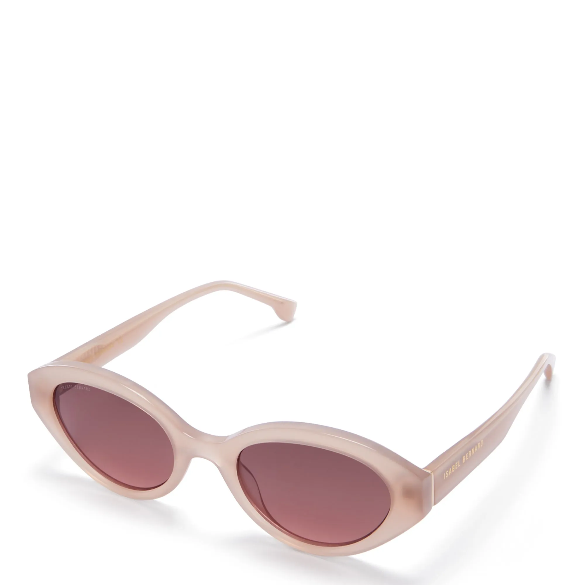 La Villette Rosaire soft pink oval sunglasses with pink lenses