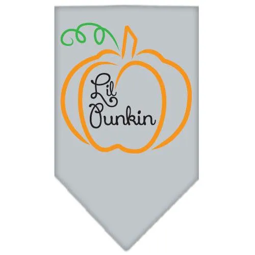 Lil Punkin Screen Print Bandana Grey Small