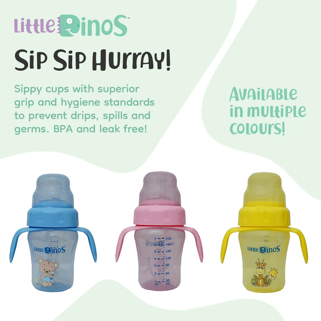 Little Dinos 210 ML 2 In 1 Sipper Cups- Blue