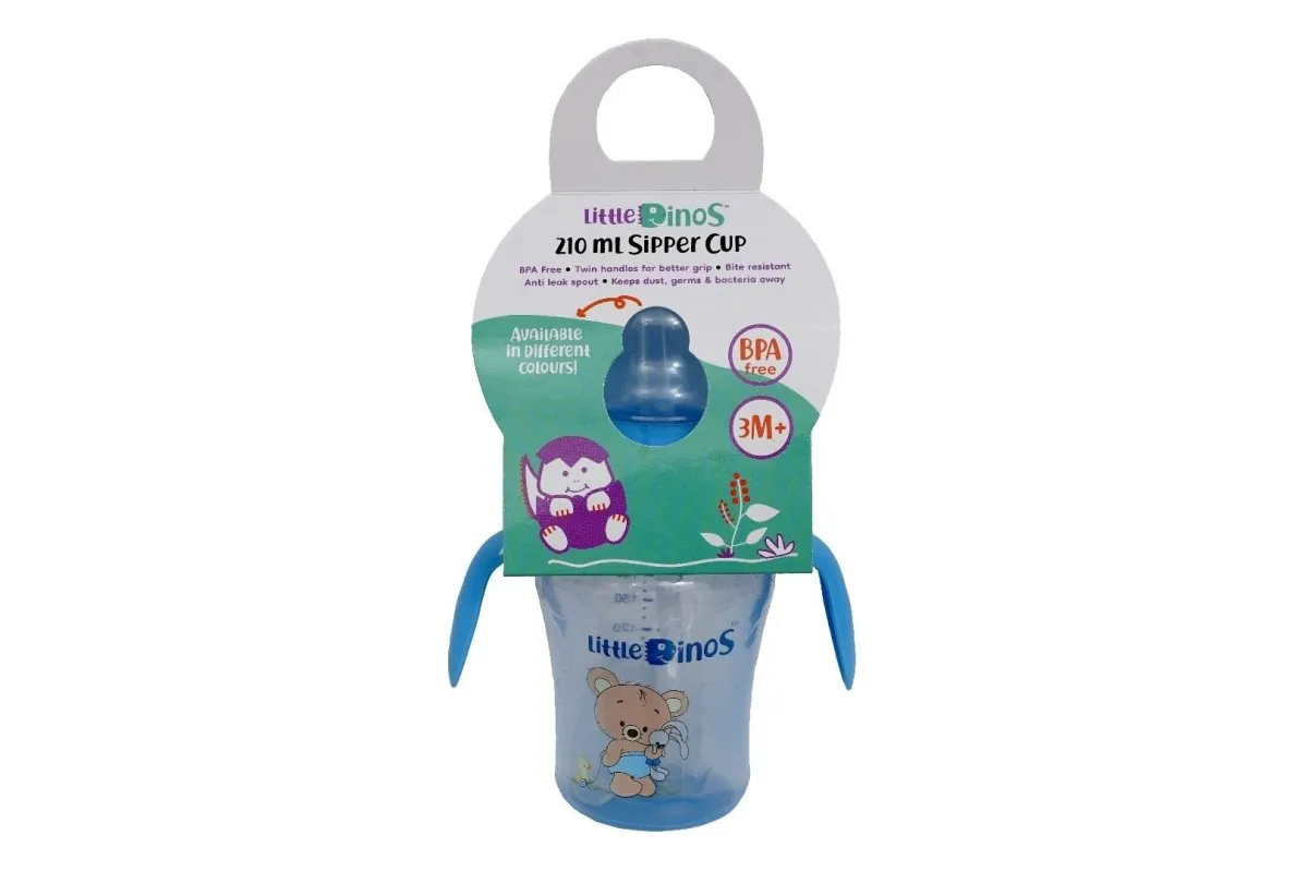 Little Dinos 210 ML 2 In 1 Sipper Cups- Blue