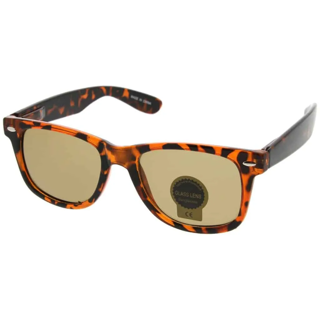 Men’s Light Tortoise Shell Sunglasses Wayfarer Style