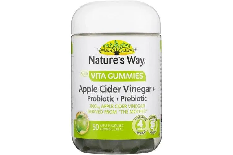 Nature's Way Apple Cider Vinegar   Probiotic   Prebiotic 50 VitaGummies