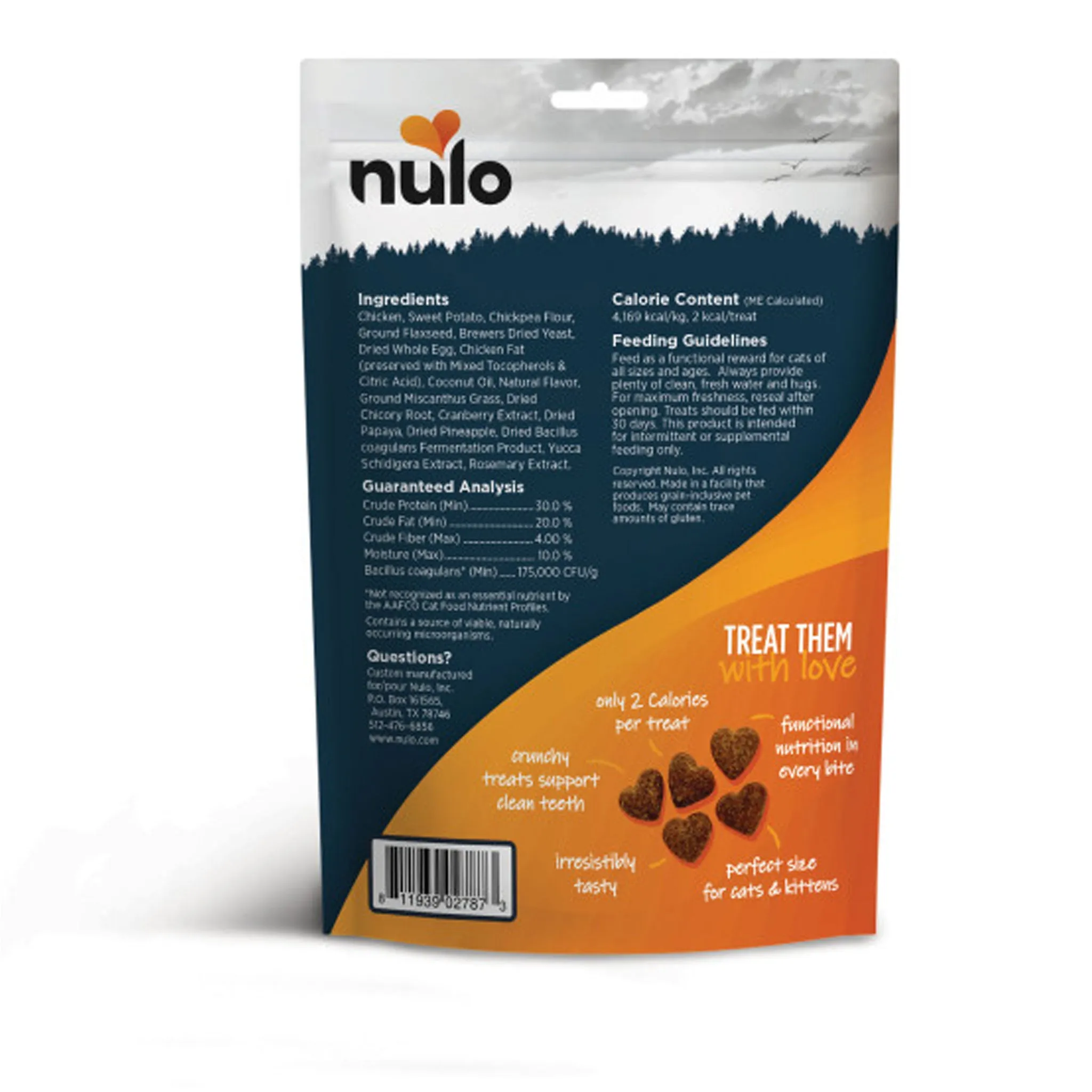 Nulo Digestive Health Functional Cat Treats Chicken 4 oz