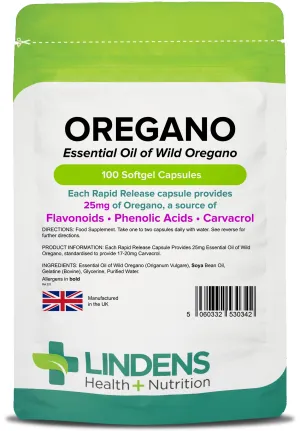 Oregano Oil 25mg Capsules