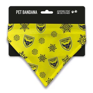 Oxford United Xmas Snow Pet Bandana