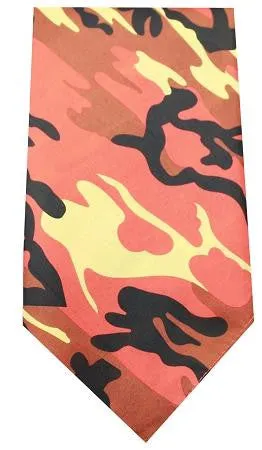 Plain Patterned Bandana Orange Camo