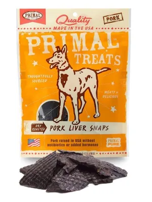 Primal Dry Roasted Pork Liver Snaps Dog Treat 4.25oz