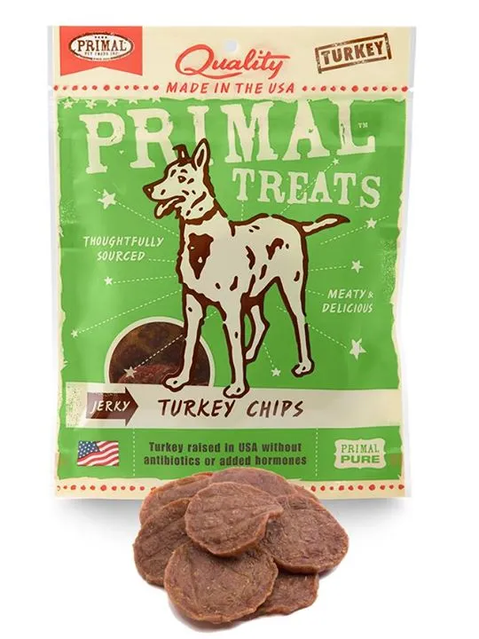 Primal Jerky Turkey Chips Dog Treat 3oz