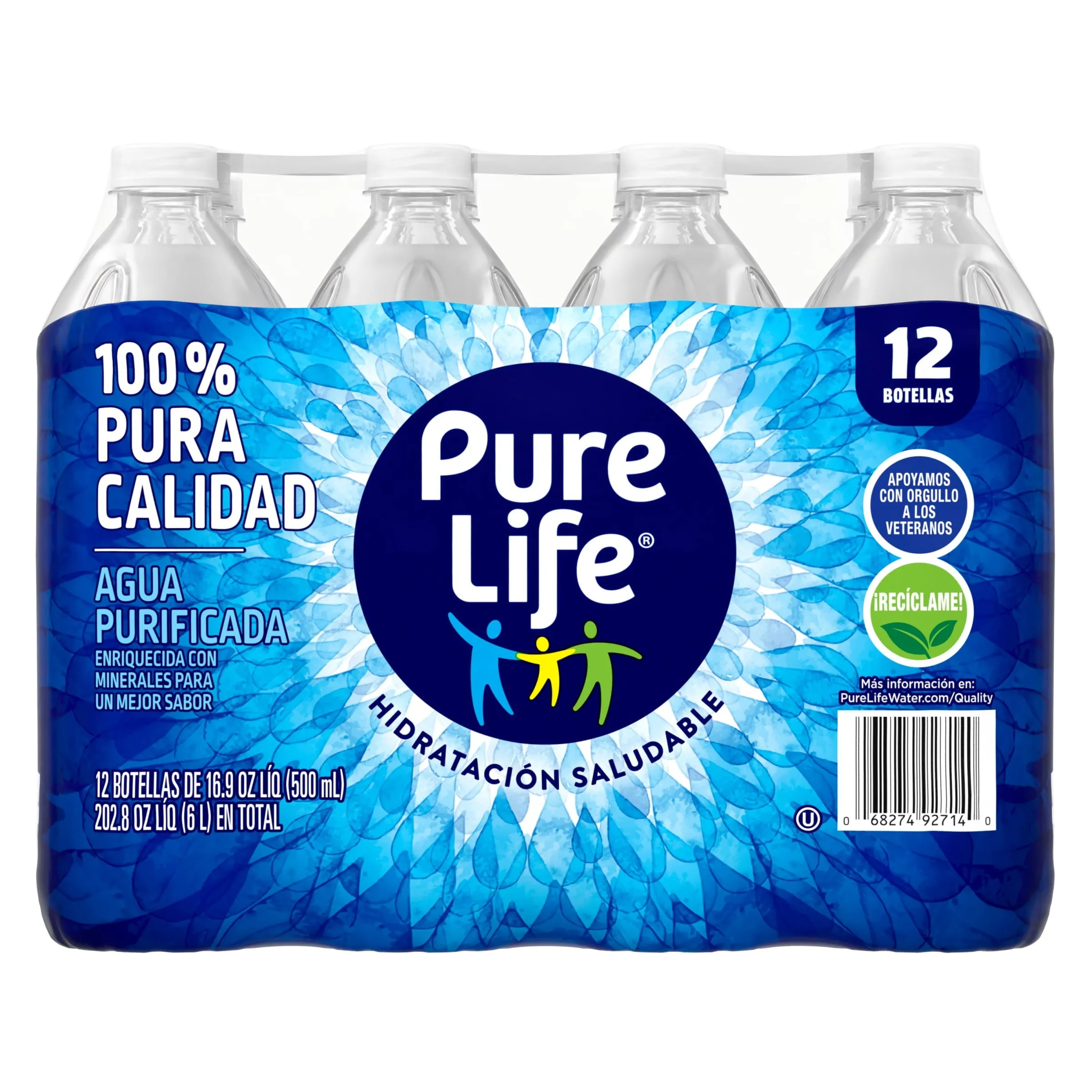 Pure Life Purified Water, 16.9 Fl Oz, Plastic Bottled Water (12 Pack)