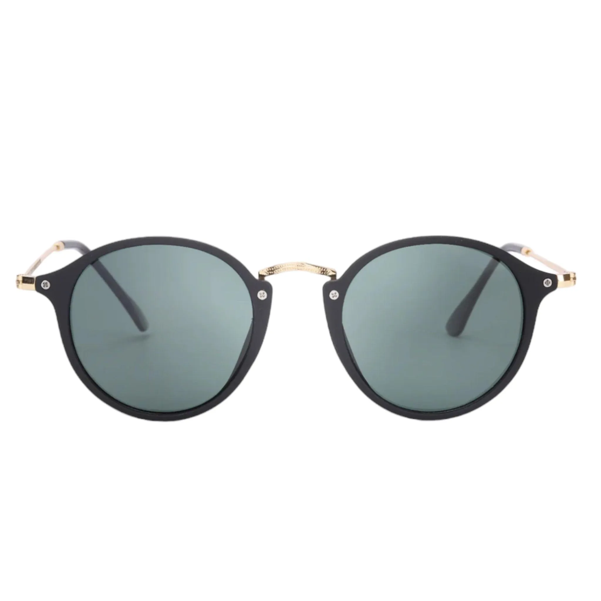 Round Retro Black Sunglasses