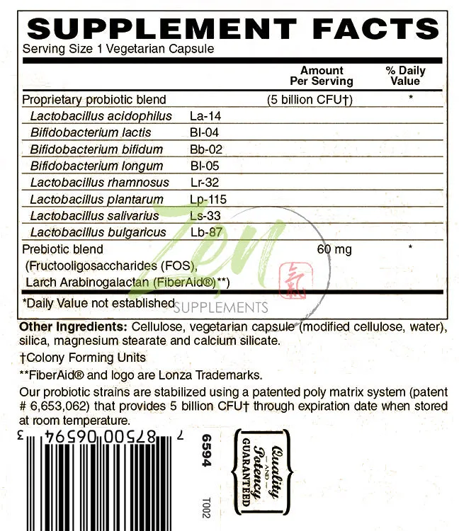 Suprema-Dophilus 5 Billion CFU 8 Strain Probiotic - 240 Caps