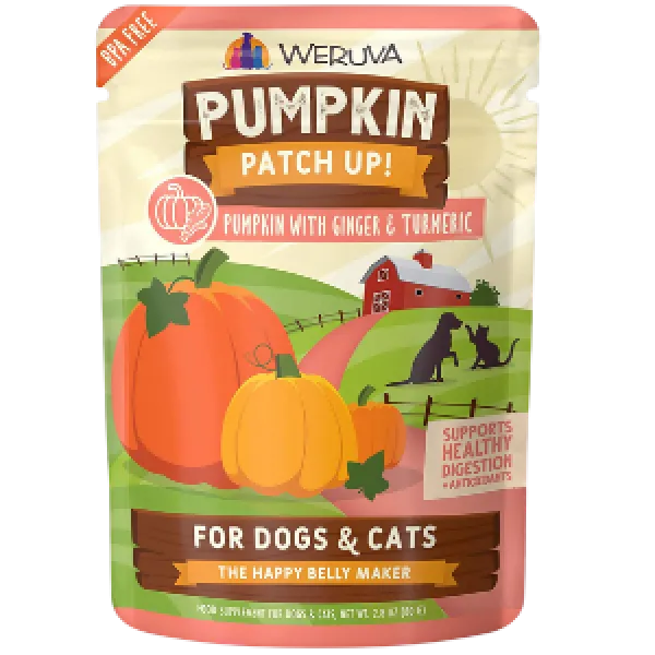 Weruva Pumpkin Patch Up! Pumpkin with Ginger & Turmeric Dog & Cat Food Supplement Pouches