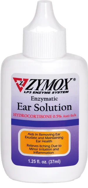 ZYMOX Enzymatic Ear Solution with 0.5% Hydrocortisone (1.25-oz)