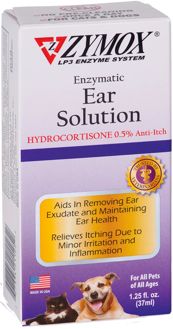 ZYMOX Enzymatic Ear Solution with 0.5% Hydrocortisone (1.25-oz)