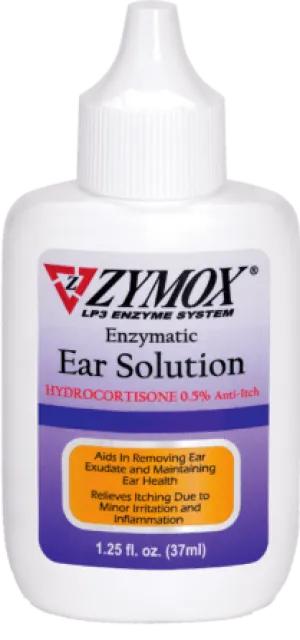 Zymox Enzymatic Ear Solution With 0.5% Hydrocortisone for Dogs